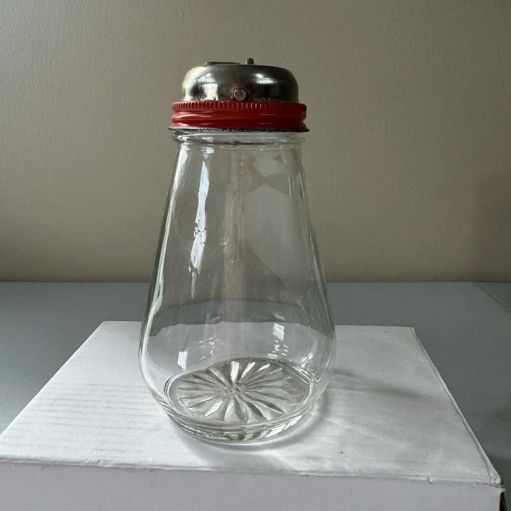 Vintage Federal Tool Corp Chicago Nut Cheese Chopper Grinder Glass Jar Turn Key